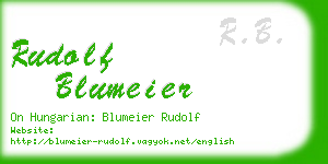 rudolf blumeier business card